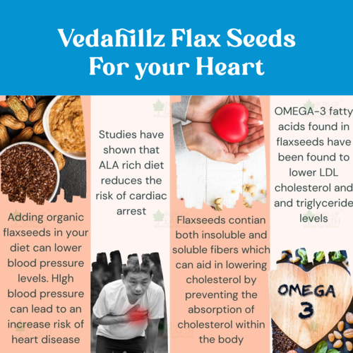 Vedahillz Flax Seeds for Holistic Health Made from Fresh Handpicked Flax Seeds